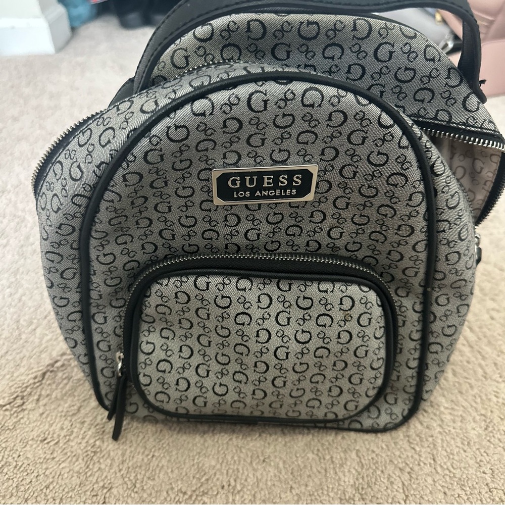 Guess Logo Backpack Purse